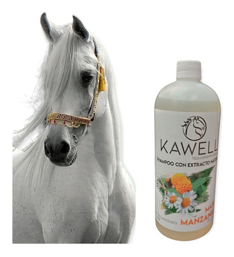 Shampoo Para Caballo Con Matico Manzanilla Kawell 1 L