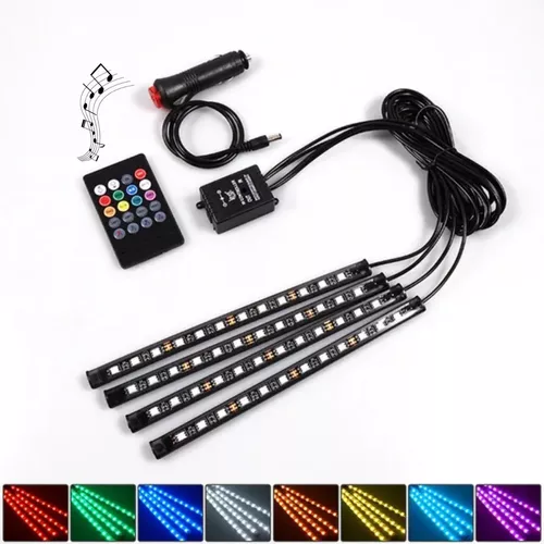 4 Tira Luces Interiores Usb 48 Led Cargador Coche Dc5v 12 V - Temu Chile