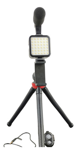 Kit De Video Youtuber Luz Led, Tripode, Microfono, Control 