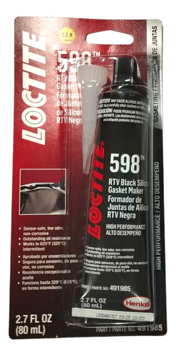 Silicón Negro Loctite-598 Sellador De Juntas 12pz