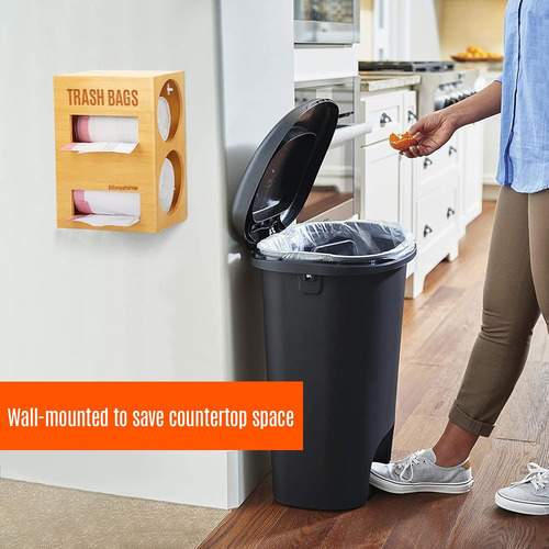 Dispensador De Bolsas De Basura 2 En 1, Soporte Para Rollos