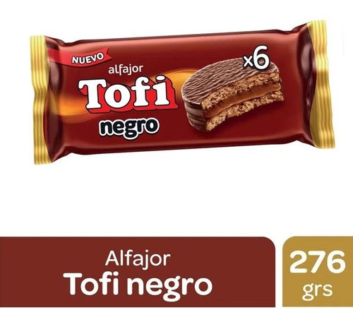 Oferta! Pack 6 Alfajores Tofi Chocolate Dulce De Leche Arcor
