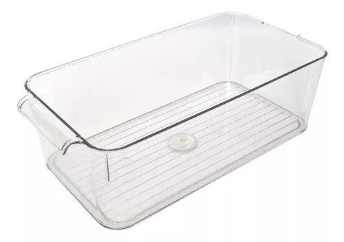 GENERICO Organizador Refrigerador Transparente Con Tapa Y Mango