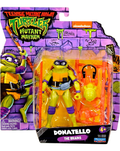 Tortugas Ninja: Caos Mutante, [donatello] Figura Y Armas