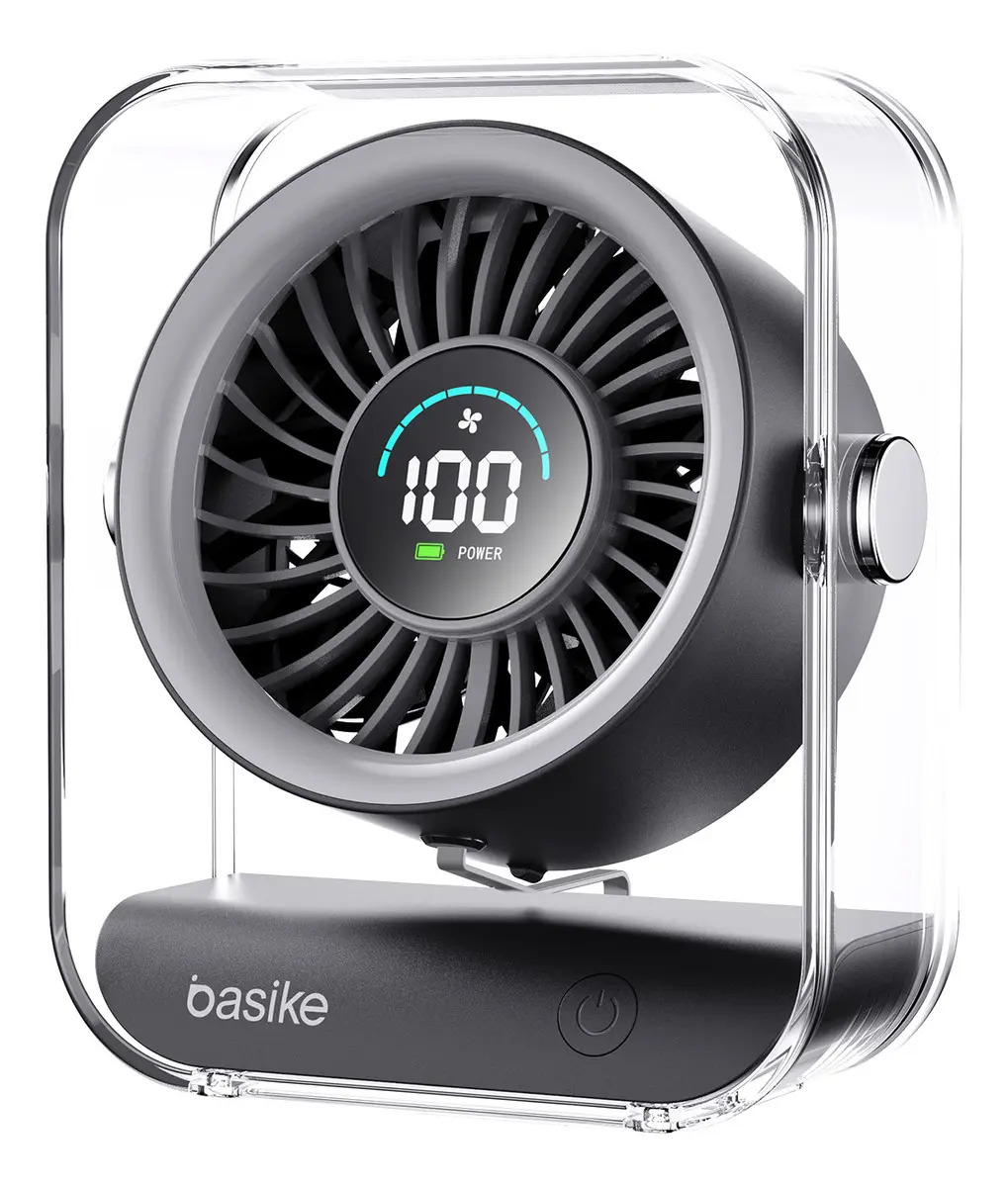 Mini Ventilador Portátil Recarregável Ventilador De Mesa, Ventilador Portátil Usb 3 Velocidades Do Vento Silencioso Giratório De 60°preto