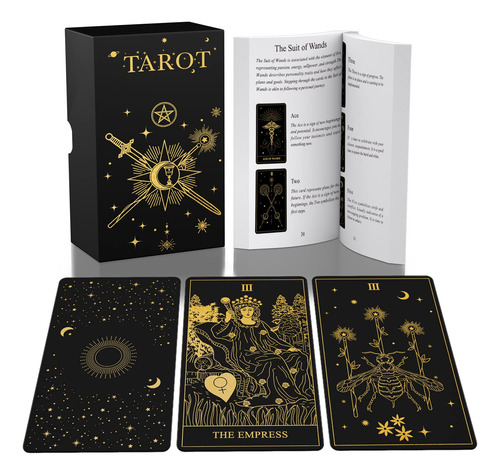 Acelion Juego De Cartas De Tarot Original Con Guia, 78 Pieza