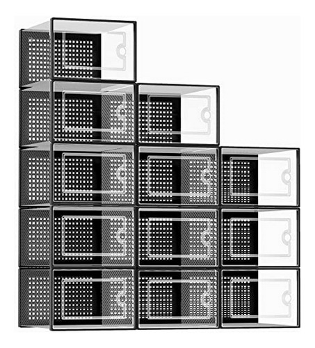 Cajas Organizadoras De Zapatos Transparentes, Set De 12, Tal