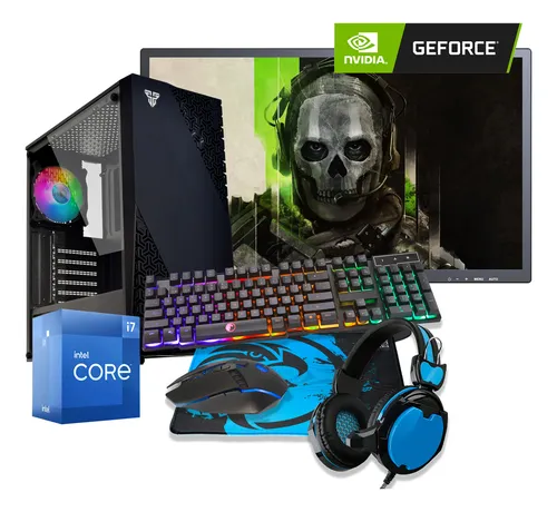 comprar Pc Gamer Core I7 16gb Ddr4 480ssd Video 2gb Dr5 + Monitor 24