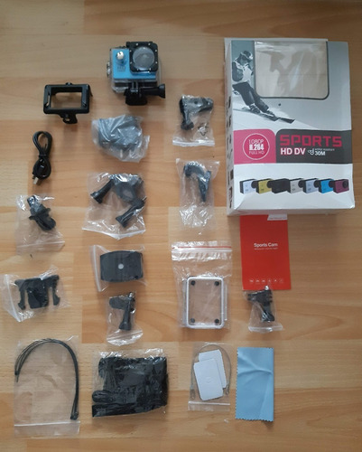Camara Deportiva Bici Moto 1080p Hd Sumergible 30mt Acuatica