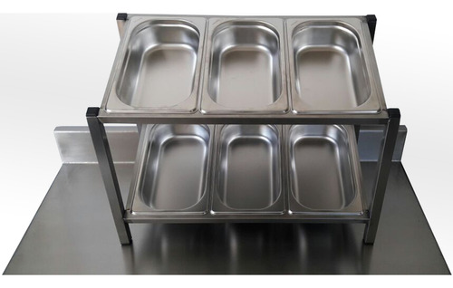 Condimentadora Pizzarola Aço Inox Gn 1/4 Compacta Higiênica