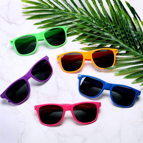 Set De 48 Pares De Lentes Neon Para Fiestas Retro Estilo 80s