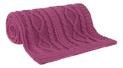 Manta Tricot Lou 125x150 Cor Rosa Rouge