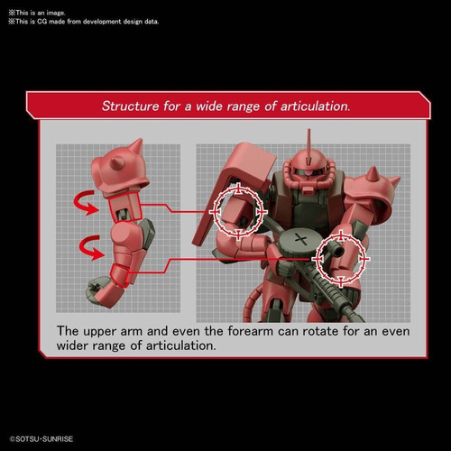 Zaku Ii Char Custom Revive Hg 1/144 Bandai - Gundam 0079