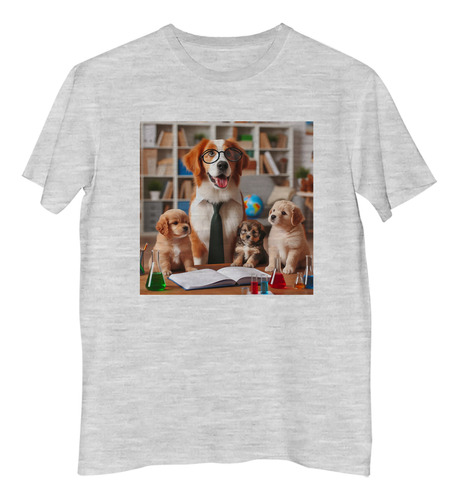 Remera Niño Perro Con Anteojos Y Corbata Estudioso