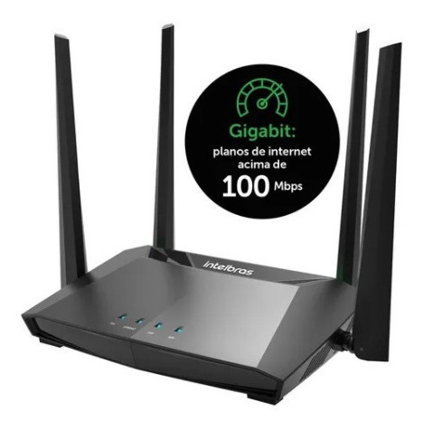 Imagem 4 de 10 de Roteador Intelbras Action Rg 1200 Dual Band 4 Antenas Giga
