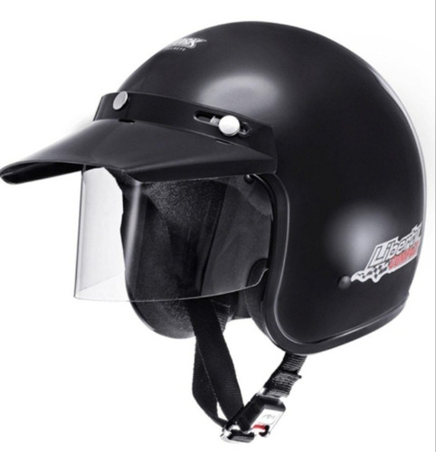 Casco Moto Abierto Liberty Negro  Protork Tamaño 56