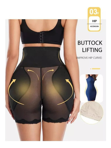 Braguitas Cortas De Cintura Alta Relleno Glúteos Y Caderas