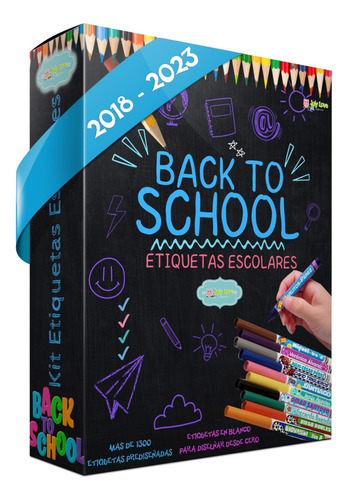 Kit Imprimible Etiquetas Escolares 2023 Cuaderno Stickers