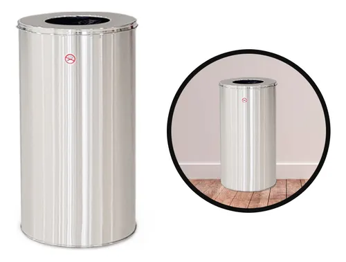 comprar Tacho De Acero Circular 60x30 Cm \u002Fpara Interior De Malls
