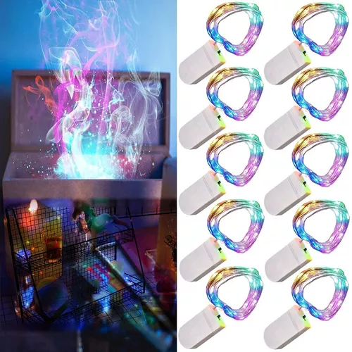 Serie LED multicolor RGB de 2 m con módulo para pilas y