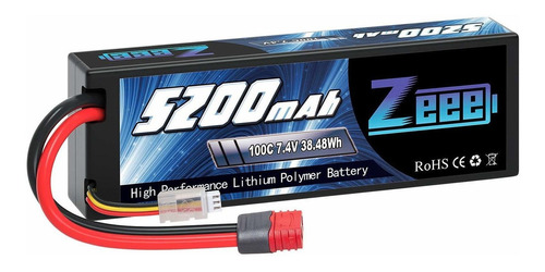 Bateria Lipo 7.4v 5200mah 100c 2s T Plug Zeee