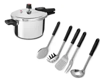 Comprar Olla A Presion Facusa De 5lts Acero Inox + Set De Utensilios