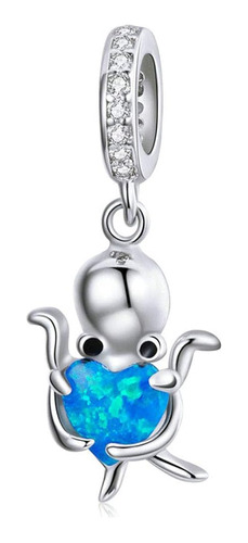 Octopus Charm 925 Sterling Silver Sea Turtle Charm Fish Char