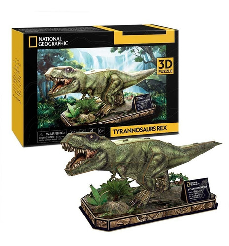 Puzle 3d 52 Piezas  Dino Tyranosaurio Rex - Cubicfun