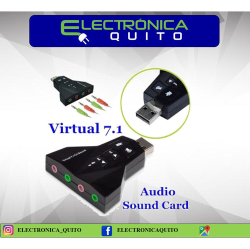 Tarjeta De Sonido Externa Usb 2.0 Virtual Dj 7.1 Canales
