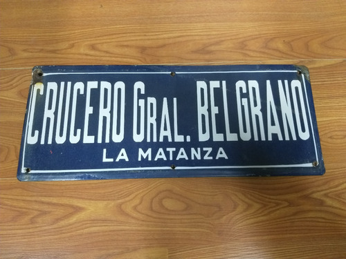 Cartel Enlozado Crucero General Belgrano Antiguo 