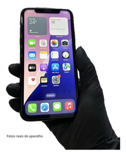 Apple Iphone Xr 64gb Preto Revisado Pronto Para Uso + Brinde