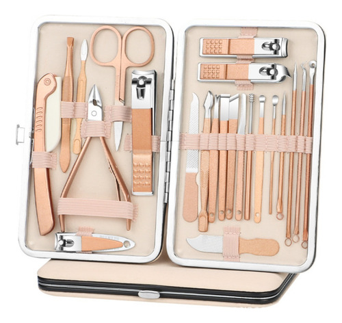 Set De Uñas Y Pedicura Profesional Con Forma De Rosa, 23 Uni