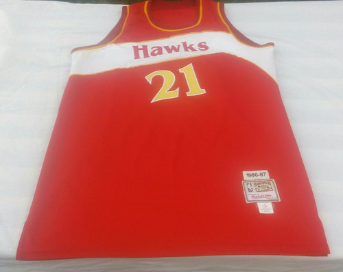 Camiseta Basquet Mitchell Ness Made In Usa Nba Atlanta Hawks