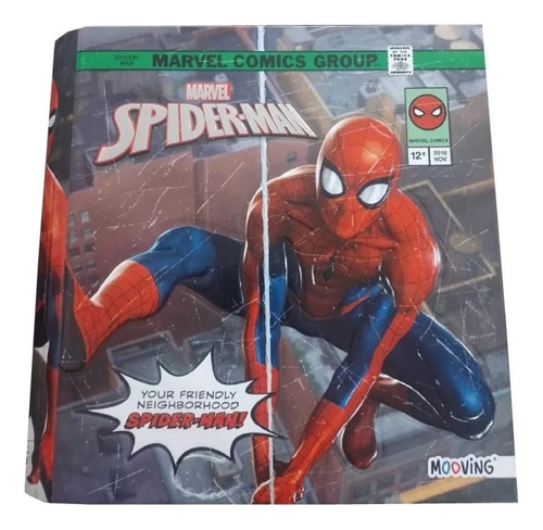 Carpeta Escolar Nº 3 Spiderman/ Hombre Araña/ Con Anillos