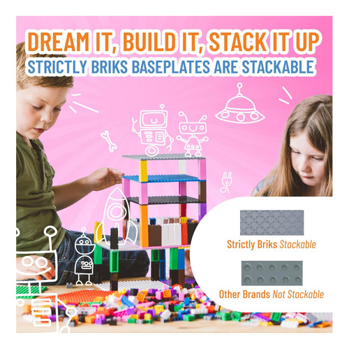 Strictly Briks Compatible Con Lego Classic Stackable Para Y