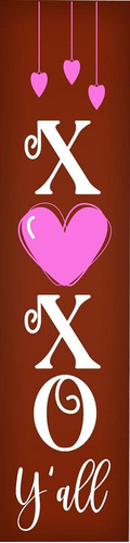 Eeypy Xoxo Y'all Porch Sign Signo San Valentin Vertical Svg