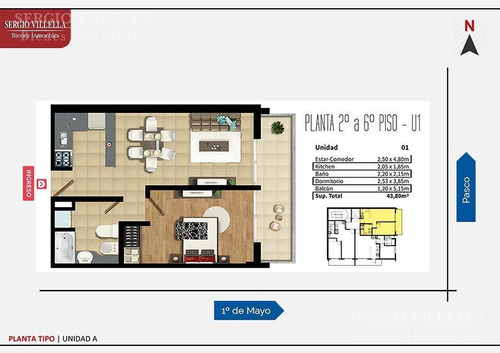 Imagen 2 de 16 de Departamento En Venta 1 Dormitorio En Rosario