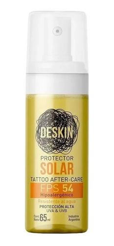 Deskin Protector Solar Para Tatuajes Tattoo Fps 54 Uva Uvb 