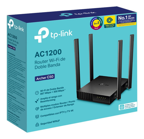 Router TP-Link Archer C50 V6 negro 220V