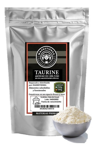 Taurina En Polvo 100% Pura (500gr) 1 Li - g a $138