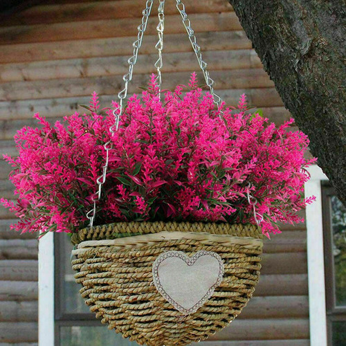 8 Peças De Plástico Para Plantas De Flores Falsas De Lavanda