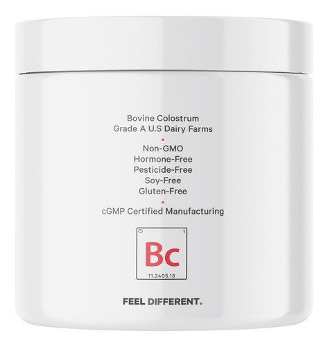 Suplemento Codeage De Calostro Bovino En Polvo, 115 G, 4 Mes