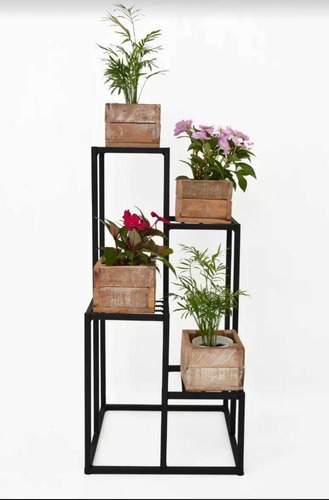 Suporte Plantas Floreira Chão 4 Andares Ferro Decoração
