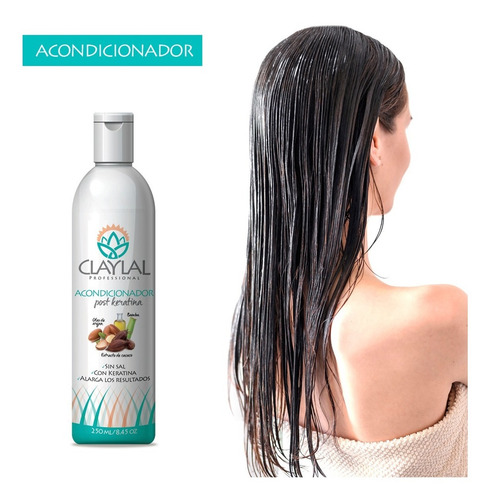 Duo Post Keratina Shampoo Y Acondicionador Claylal