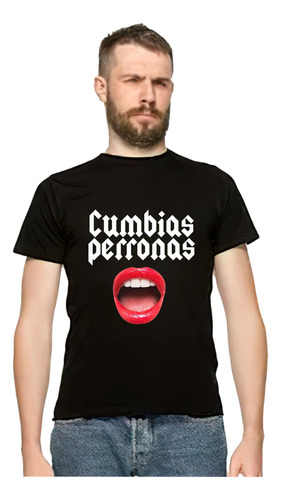 Playera Cumbias Perronas Heavy Metal Rock Punch