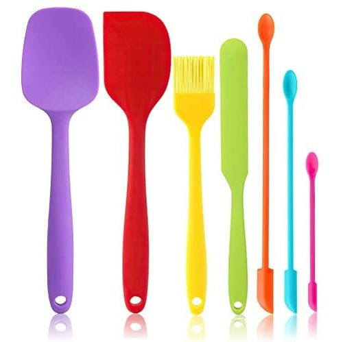 7 Pack Silicona Spatula Set ,stainless Steel Core Wvp6j