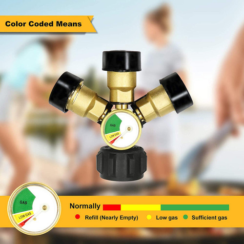 Adaptador De Propano Divisor De 3 Vías Tanques De Gases De L