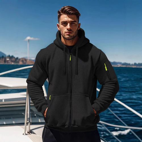 Sudadera Para Hombre Con Gorro Ajustable Moderno