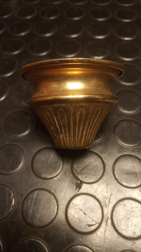 Antiguo Florón De Bronce Luminaria / Araña De Techo (Usado)