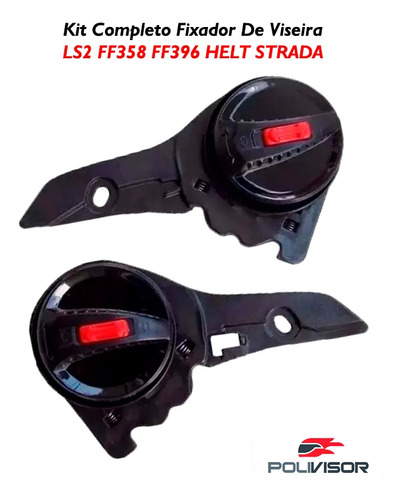 Kit Completo Fixador De Viseira Ls2 Ff358 Ff396 Helt Strada